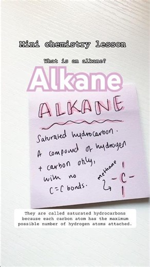 What is an alkane? #chemistry #study #gcsechemistry #chemistrynotes