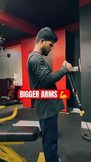 Cable Hammer Curls for Bigger Arms 💪 #Shorts