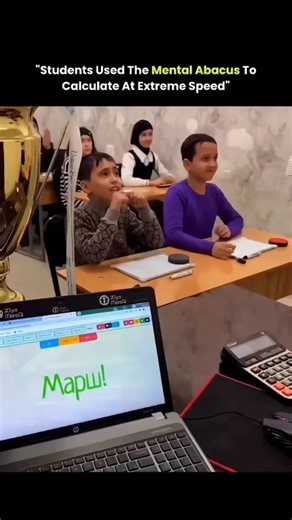 @globely.io on Instagram: "Mental abacus is a calculation technique where trained students solve math problems by visualizing an abacus in their mind instead of using a physical tool. Each finger movement represents the motion of imaginary beads, helping the brain track numbers visually and spatially. Over time, the brain no longer depends on hand movement—the calculations happen entirely in the mind at high speed. This method strengthens both hemispheres of the brain. The left side handles logi