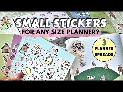 I Tried Small Stickers in 3 Planners 📒 | Hubman & Chubgirl Unboxing + Plan With Me