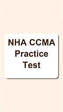 NHA CCMA Practice Test—Questions You Cannot Skip #studytips #ccma