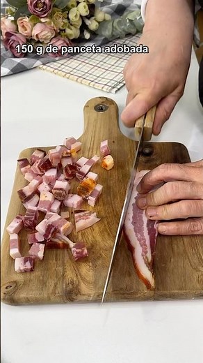 Espaguetis a la carbonara con champis