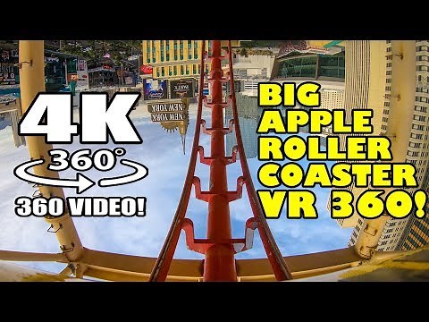 Big Apple Roller Coaster VR 360 Virtual Reality POV Las Vegas Manhattan Express NYNY Hotel Casino