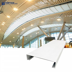 [Hot Item] Train Station Ceiling System Design Customized Fireproof G-Shaped Aluminum Strip Ceiling