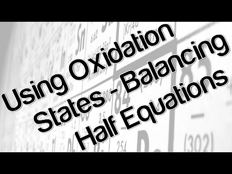 Using oxidation states - balancing half equations