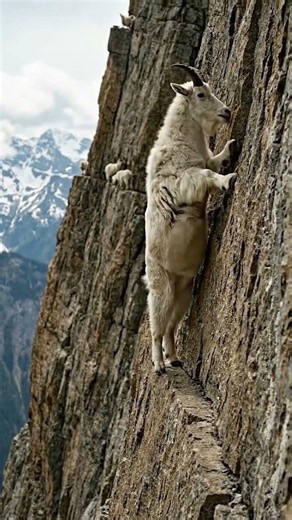 This isn't just climbing... it's calculated survival Mountain Goat🐐🏔️😱 #shorts #viral #mountaingoat