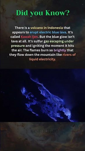The Volcano With Electric Blue “Lava”