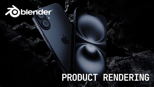 Blender 新鲜的 iPhone 16手机产品渲染技巧 （中英文字幕）