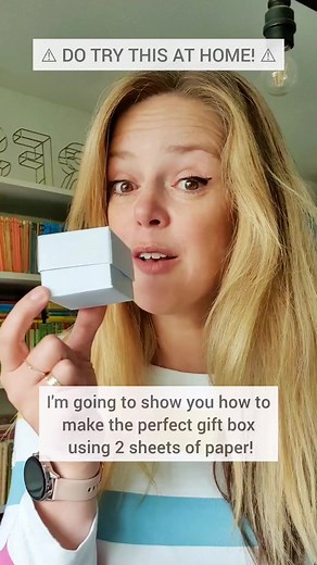 DIY Gift Box Tutorial Using 2 Sheets of Paper