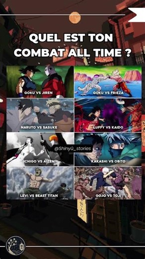 MEILLEUR COMBAT ANIME : Lequel est n°1 ? 🏆