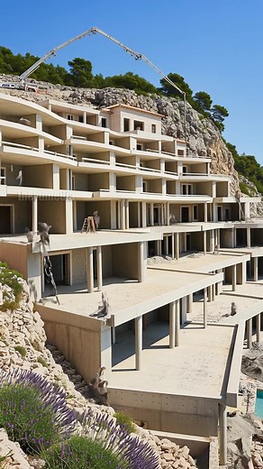 Massive Cliffside Adriatic Palace Villa Build! #adriatic #villa #construction | Vu Craft