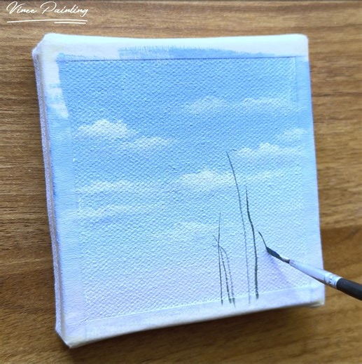 75K views · 639 reactions | Spring flowers acrylic painting on tiny canvas . Thankyou ❤️ | Vinee Painting | Facebook