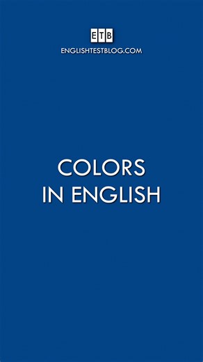Learn the Names of Colors in English