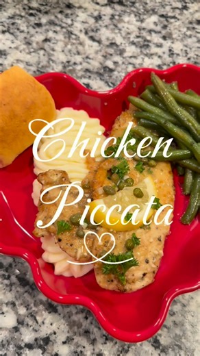 Chef Jess🍄 on Instagram: "Cooking is my love language and you can taste the love in every single bite. From the time I spend in the kitchen to the way your plate is presented, it all tells a story. This chicken piccata though… a solid 10/10. Flavor, beauty, and heart all in one dish. ❤️ • • #ChefJess #explore #fyp #food #valentinesday"