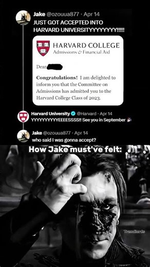 Bro rejected Harvard #shorts 💀