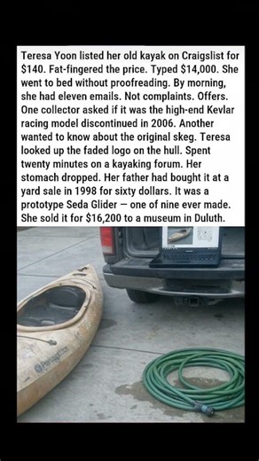 Woman's Craigslist typo sells kayak for $14,000 instead of $140.