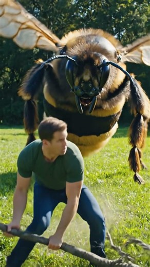 Make me fight a giant Bee 🐝#shorts #viral #fighting
