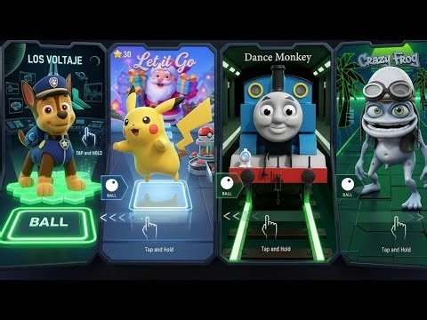 Paw patrol 🆚 Pikachu 🆚 Thomas 🆚 crazy frog (Axel F) coffin dance meme cover