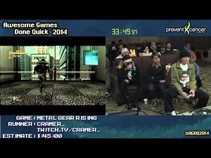Metal Gear Rising: Revengeance SPEED RUN (1:23:03) (Hard) Live at #AGDQ 2014