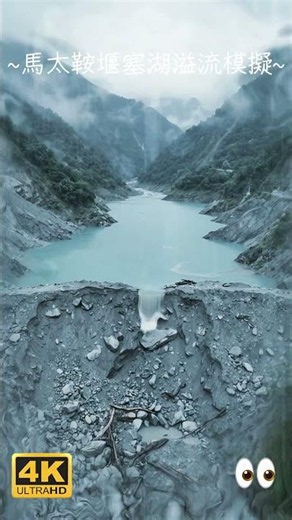 Matai'anxi landslide dammed lake | Formation to overflow simulation | Stream Landslide Lake | 4K