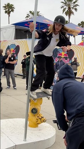 Andy Anderson spinning a 900 on the top of a fire hydrant🌪️ #skateboarding #andyanderson