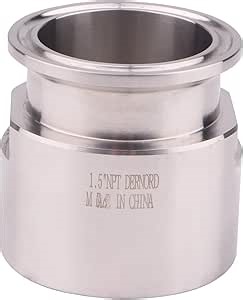 DERNORD 1.5'' Tri clamp Adapter to 1.5 inch FNPT Thread Ferrule Sanitary Pipe Fitting