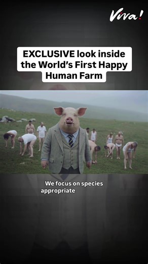 Welcome to the world’s first Happy Human Farm! Meat doesn't get more humane than this. A 100% free-range, organic, ethically certified facility where humans are raised in open fields, social groups and enriched environments. Really… welfare doesn’t get better than this. #highwelfare #freerange #organic #farm