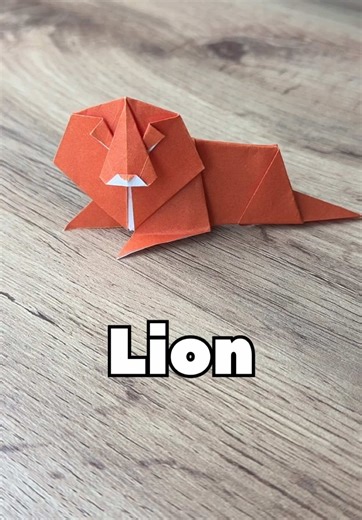 Easy Origami Lion Tutorial #lion #lionking #origami #origamiworld #paperfolding