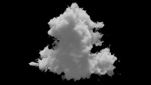 3D big cloud with alpha channel and looping animation