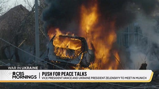 Ukraine has accused Russia’s military of flying an exploding drone into the Chernobyl nuclear plant. The drone damaged the outer shell of the reactor, but it does not appear to have caused a radiation leak. On Friday, VP JD Vance will meet with Ukraine’s president in Germany to discuss U.S. plans for peace talks with Russia. | CBS Mornings