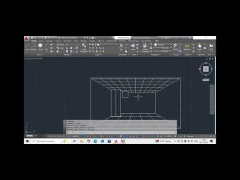 AutoCAD Tutorial Part 18 | One Point Perspective Drawing