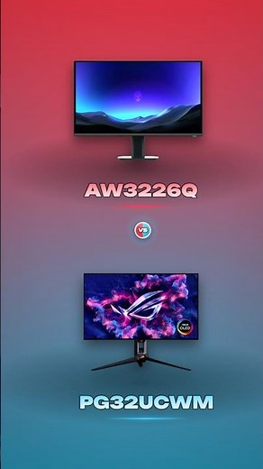 Dell Alienware AW3226Q vs Asus ROG Swift OLED PG32UCWM | 4K QD-OLED Gaming Monitor #shorts
