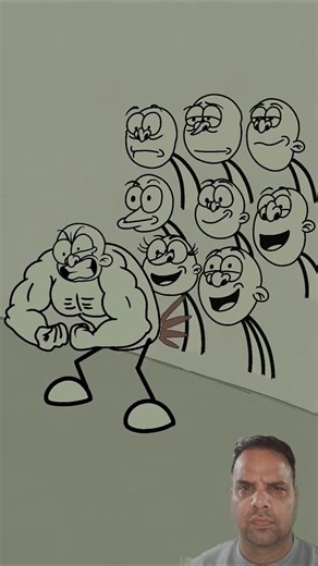 Weak to Bodybuilder Transformation 😂💪 | Funny Cartoon Meme #shorts