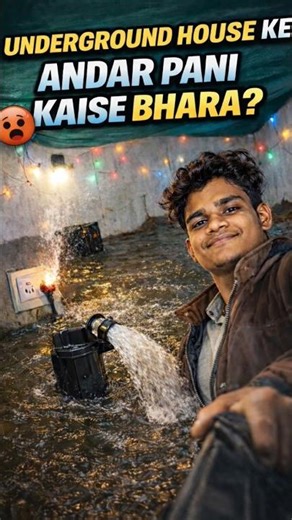 Underground House Ke Andar Pani Kaise Bhara 😱 #undergroundhouse #minivlog #shorts