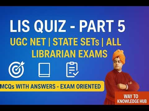 📚 Library & Information Science Quiz Part 5 | Important MCQs for #ugcnet ,Gurukulam Librarian&SET