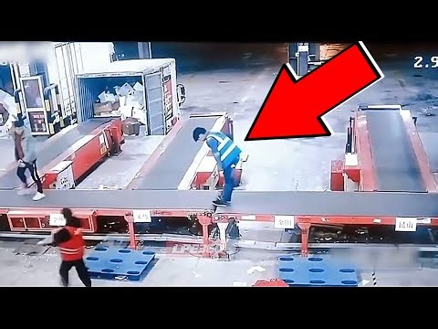 CONVEYOR BELT ACCIDENT😱😱