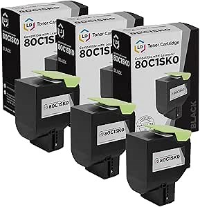 LD Remanufactured Toner Cartridge Replacement for Lexmark 801SK 80C1SK0 (Black, 3-Pack) Compatible with CX Series CX310dn CX310n CX410de CX410dte CX410e CX510de CX510dhe