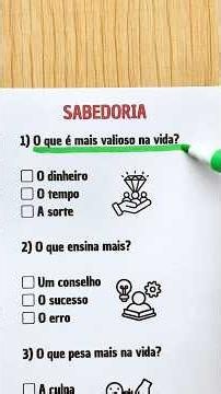 WISDOM QUIZ! #quiz #trivia #wisdom #brazilquiz #smart #brazil #learn