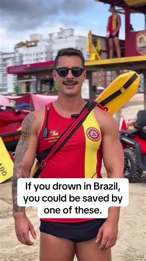 Brazilian lifeguards are on another level. #lifeguard #man #handsome #fyp