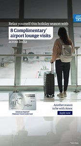 Enjoy your journeys with your American Express® Platinum Travel Credit Card. ​ Enjoy 8* complimentary visits per year (limited to two complimentary* visit per quarter) to airport lounges across India.​​ *T&Cs Apply | American Express