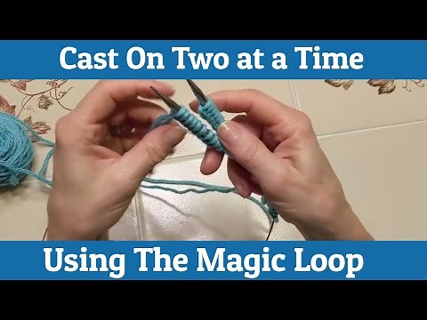 How To Cast On Two at a Time With Magic Loop Method - Knitting Tutorial