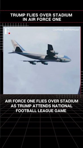 #FirstpostNews: Air Force One Flies Over Stadium as Trump Attends Football Game | N18G