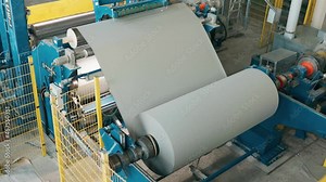 Manufactoring equipment Produce Paper Machine Shafts At Paper Mill. equipment. Paper Production