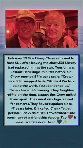 Bill Murray and Chevy Chase’s friendship was broken for 50 years by this SNL fight