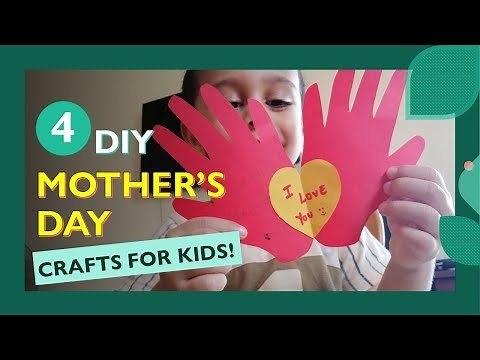 4 Easy Mother's Day Crafts for Toddlers & Preschool kids | Last-minute DIY Mother's Day card ideas