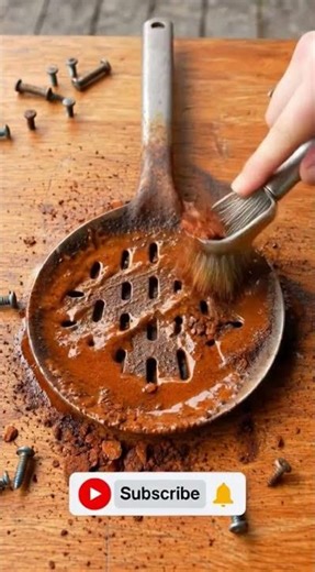 Rust removal on metal object #rust #cleaning #metal
