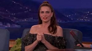Amanda Peet gets stage fright before late night appearances. #CONAN | Team Coco
