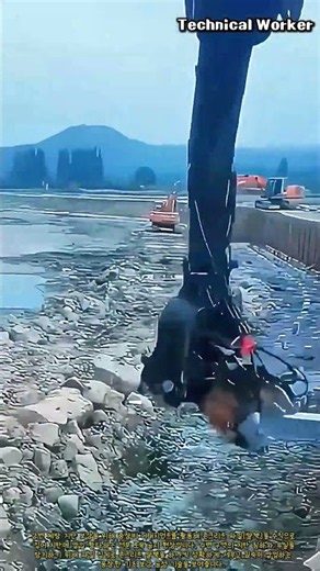 강변 제방 수직 파일 압입 지반 보강 작업 #worker #process #piling #foundation #construction