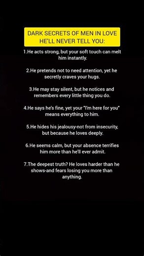 7 Deepest Men Secrets He'll Never TellYou 🧸#shortsfeed#shortsviral#life#love#lifelessons#trend