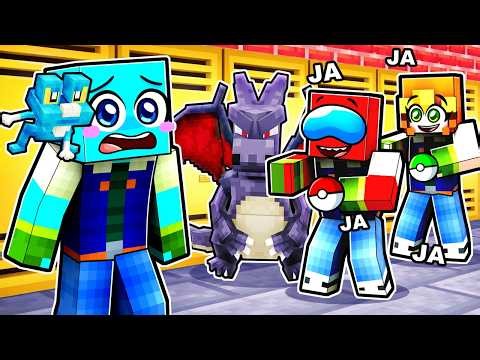 My FIRST DAY at POKEMON SCHOOL in Minecraft!